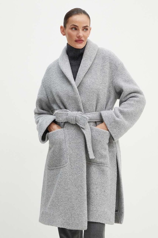 Max Mara Leisure palton de lana necaptusit gri 2426906018600