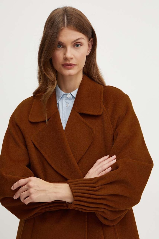 Luisa Spagnoli giacca in lana SILLABE marrone 541204