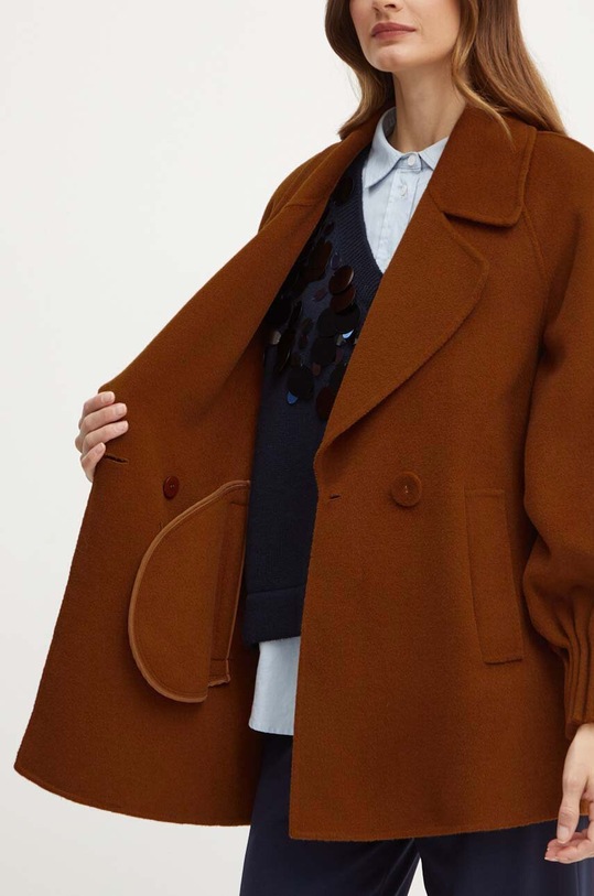 Luisa Spagnoli giacca in lana SILLABE 541204 marrone