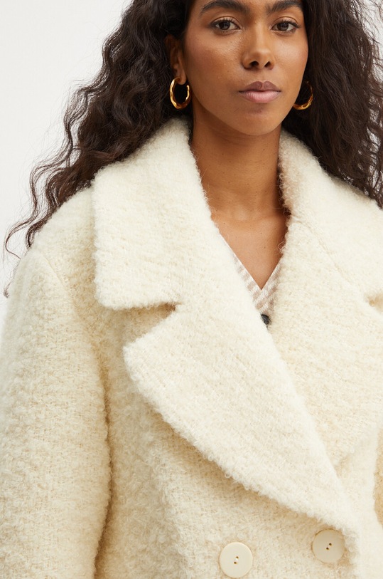 Vlněný kabát Luisa Spagnoli SOCIALE béžová 541201