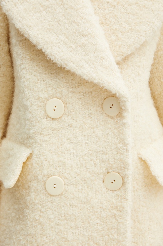 Vlněný kabát Luisa Spagnoli SOCIALE 541201 béžová