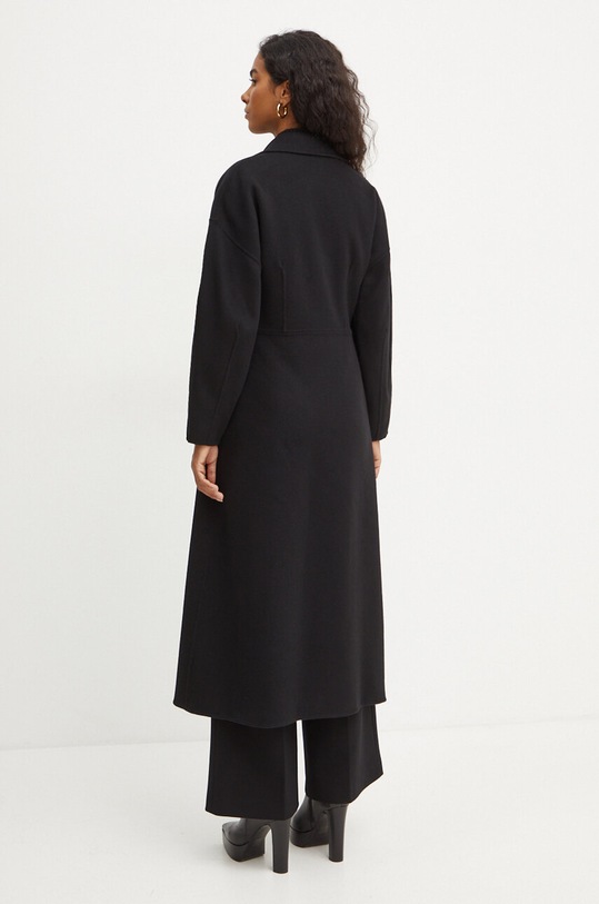 Luisa Spagnoli palton de lana SONDAGGIO 541200 negru AW24