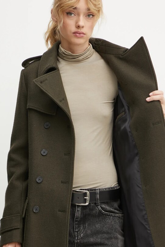 Вълнено палто The Kooples FTRE29003K