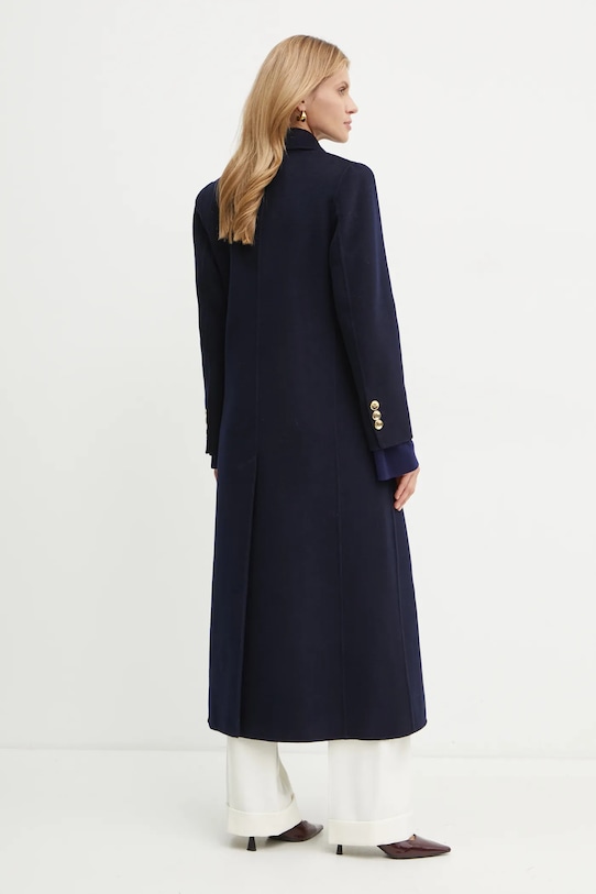 Luisa Spagnoli cappotto in lana 541634 blu navy AW24