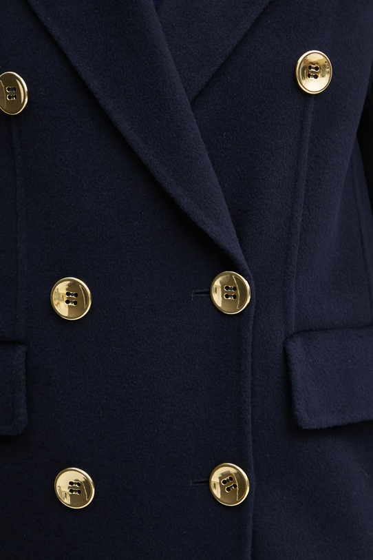 Luisa Spagnoli cappotto in lana 541634 blu navy