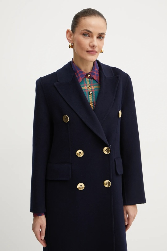 Vlněný kabát Luisa Spagnoli 541564 námořnická modř