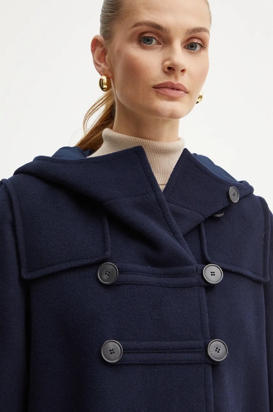 Μάλλινο παλτό Weekend Max Mara 2425016016600 σκούρο μπλε