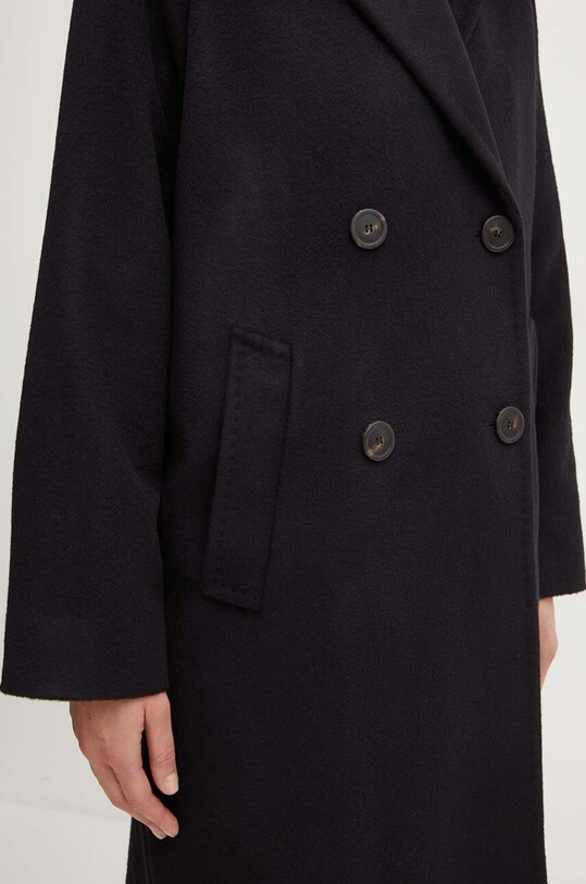 Weekend Max Mara płaszcz wełniany 2425016052600 czarny