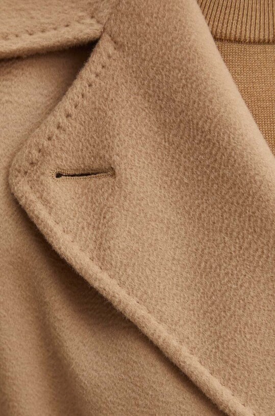 Weekend Max Mara płaszcz wełniany 2425016092600 brązowy