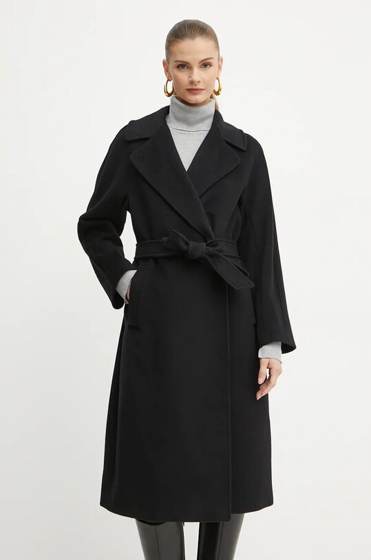 Weekend Max Mara cappotto in lana senza nero 2425016092600