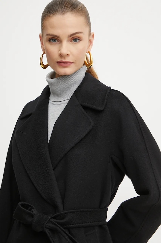 Vlněný kabát Weekend Max Mara černá 2425016092600