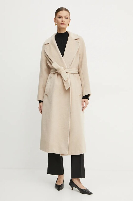 Weekend Max Mara palton de lana bej 2425016102600