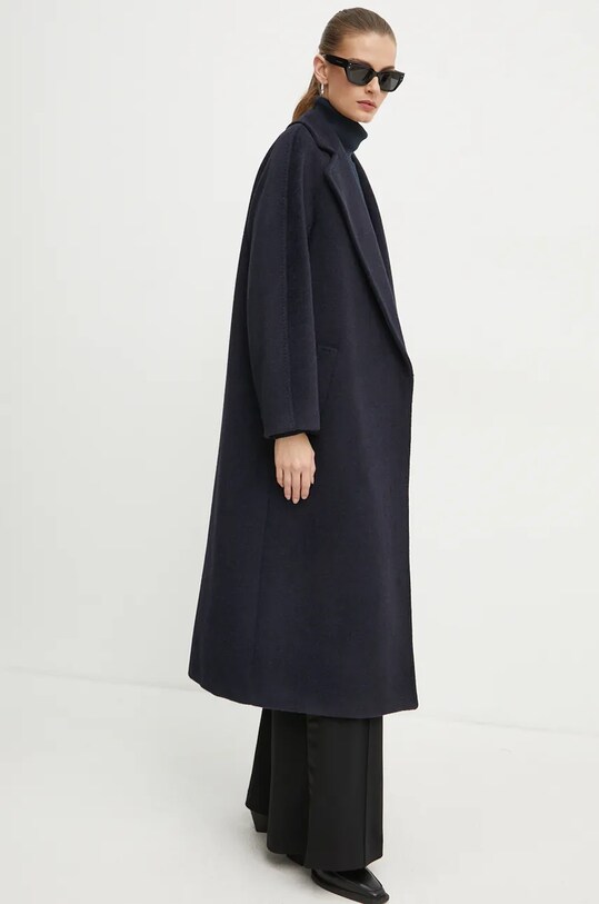 Volnen plašč Weekend Max Mara 2425016102600 mornarsko modra AW24