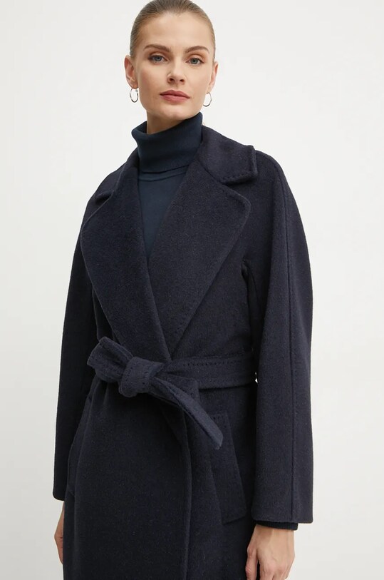 Volnen plašč Weekend Max Mara mornarsko modra 2425016102600