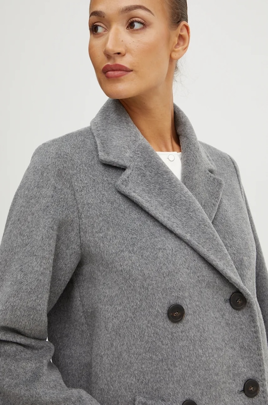 Μάλλινο παλτό Weekend Max Mara γκρί 2425016112600