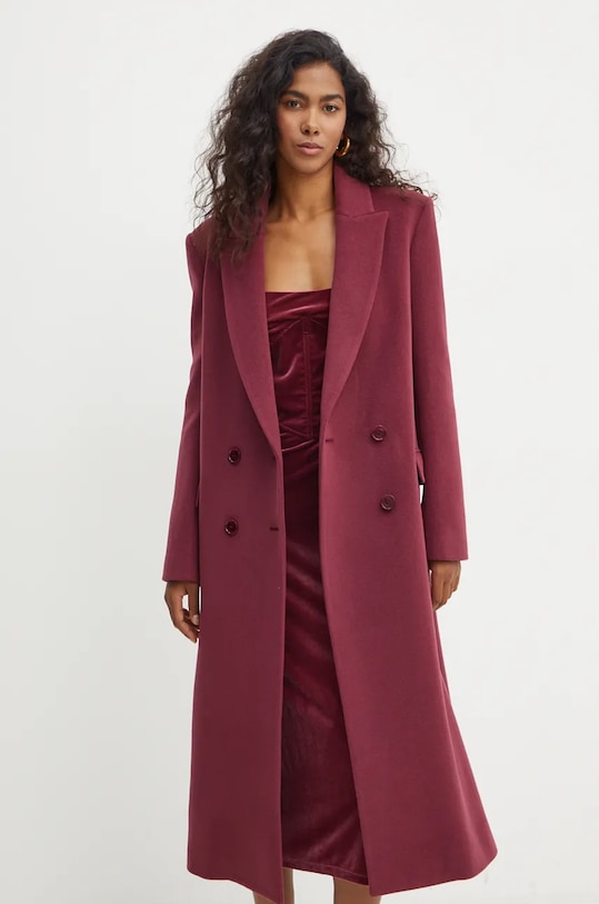 Patrizia Pepe cappotto in lana violetto 2O0165.A512