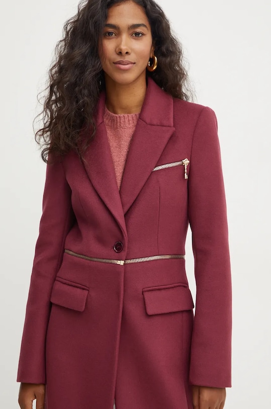 Patrizia Pepe palton de lana violet 2O0166.A171