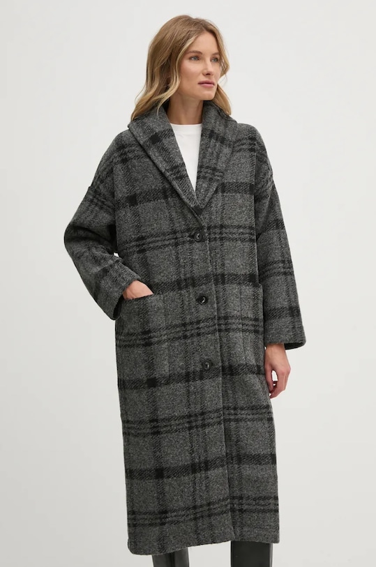 Vlněný kabát United Colors of Benetton nezateplené šedá 22WZDN07A