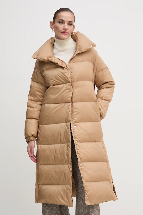 Пухова куртка United Colors of Benetton з утепленням бежевий 2TWDDN06S