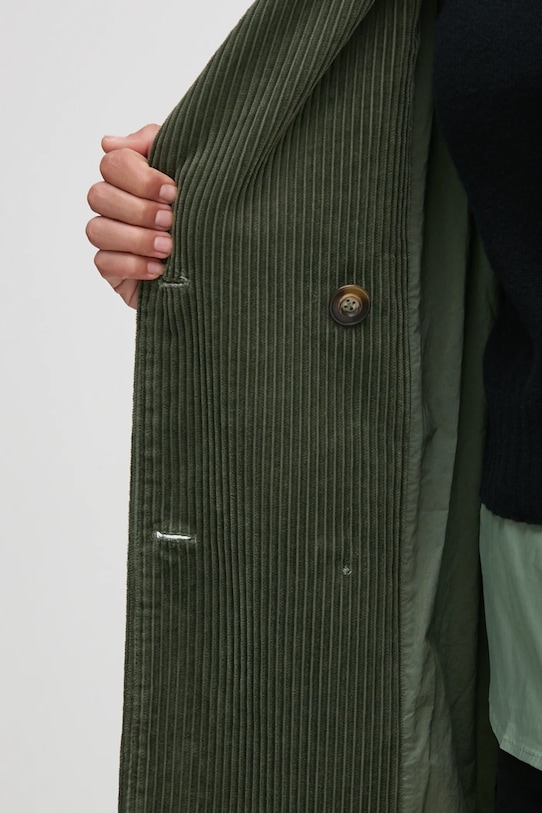 United Colors of Benetton palton din velur 2HKTDN06L verde