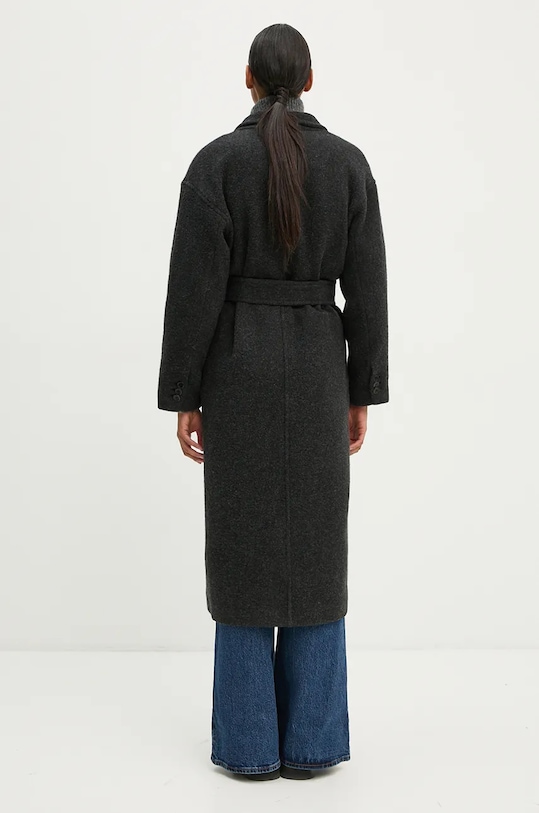 Odzież American Vintage płaszcz wełniany NAD17AH24 szary