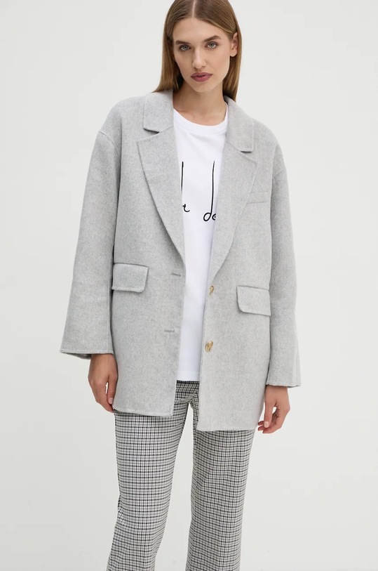 Vlněné sako American Vintage šedá DADO17LCH24