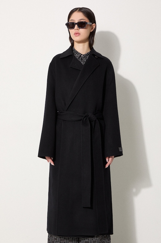 Kenzo cappotto in lana Long Cashemere Coat nero FE62MA2169WA.99