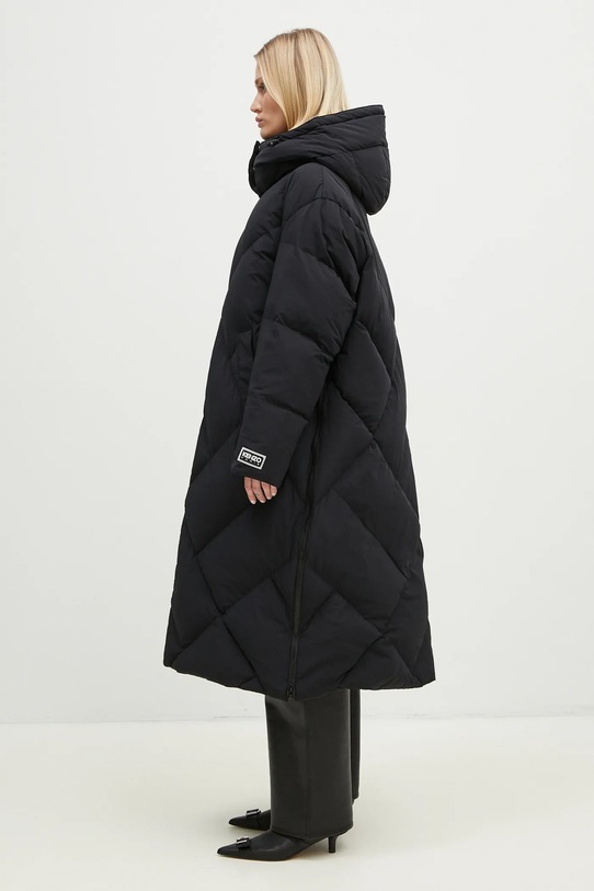 Páperová bunda Kenzo Long Down Jacket FE62OU1229NH.99 čierna AW24