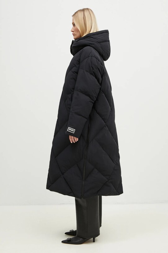 Páperová bunda Kenzo Long Down Jacket FE62OU1229NH.99 čierna AW24
