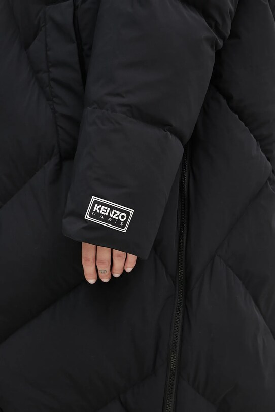 Páperová bunda Kenzo Long Down Jacket čierna FE62OU1229NH.99