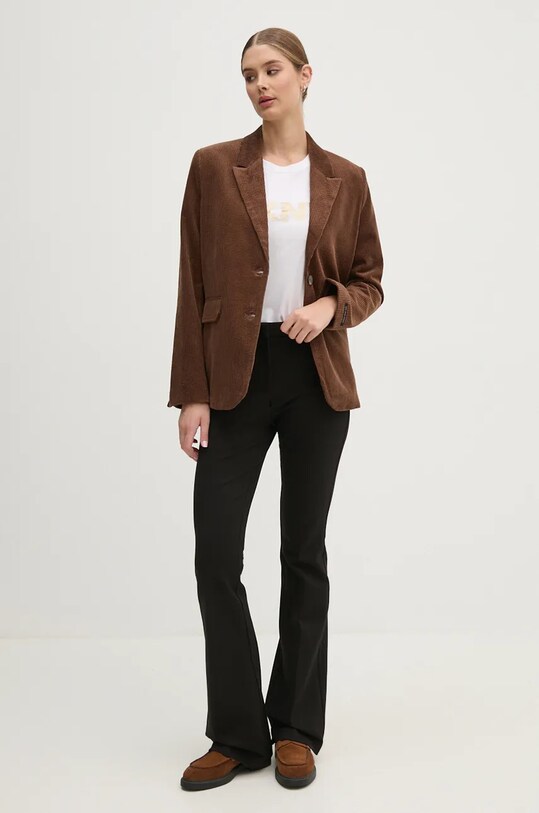 Manšestrová bunda Pepe Jeans CARA PL402459 hnědá AW24