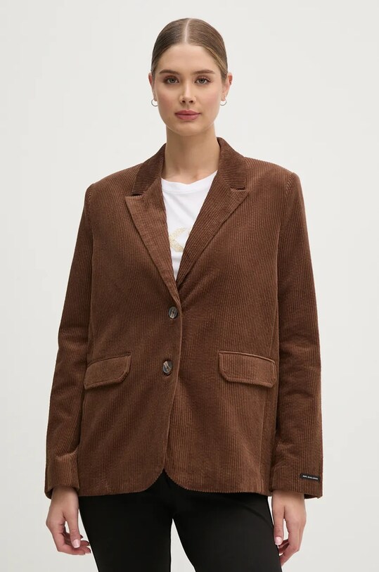 Manšestrová bunda Pepe Jeans CARA hnědá PL402459