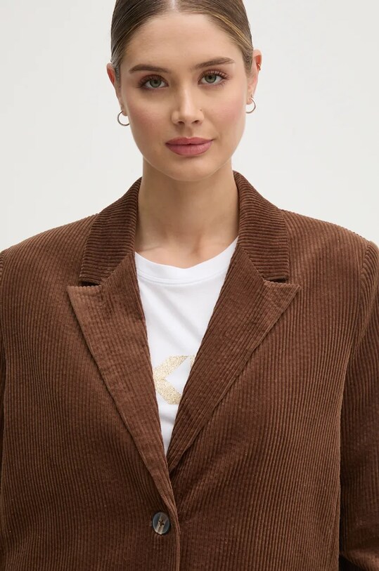 Manšestrová bunda Pepe Jeans CARA PL402459 hnědá