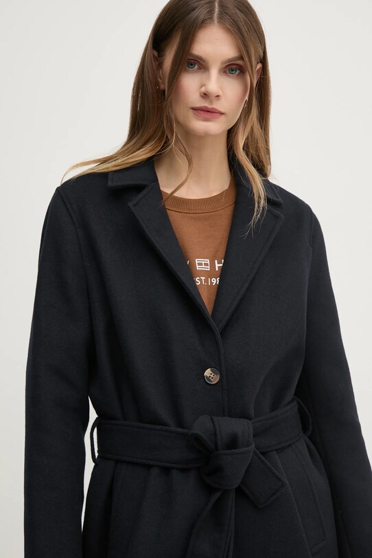 Pepe Jeans palton de lana BRENDA bleumarin PL402479