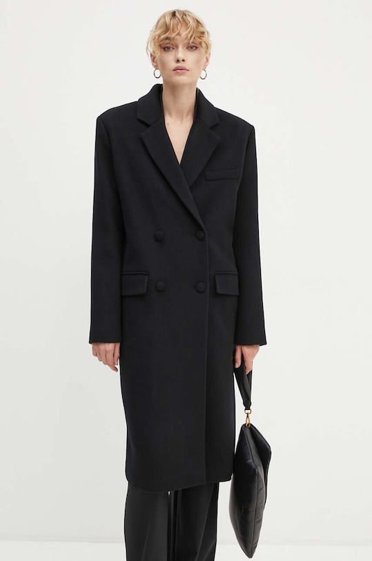 Vuneni kaput IRO WP137VALENTINE crna AW24