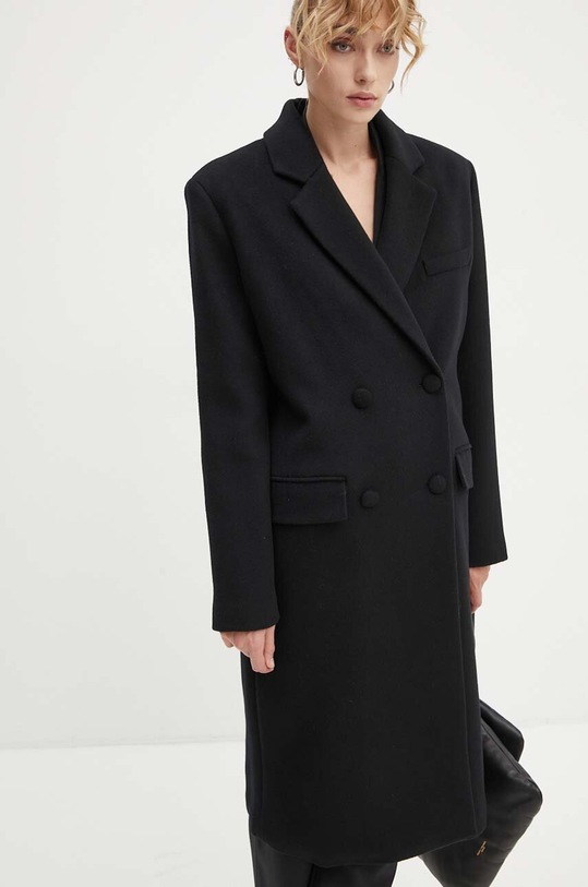 Vuneni kaput IRO crna WP137VALENTINE