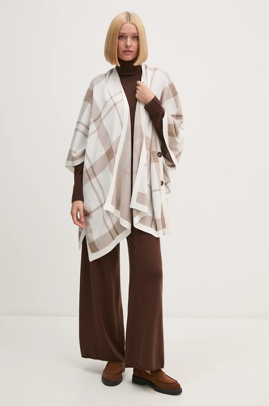 Barbour poncho din bumbac LKN1536 bej AW24