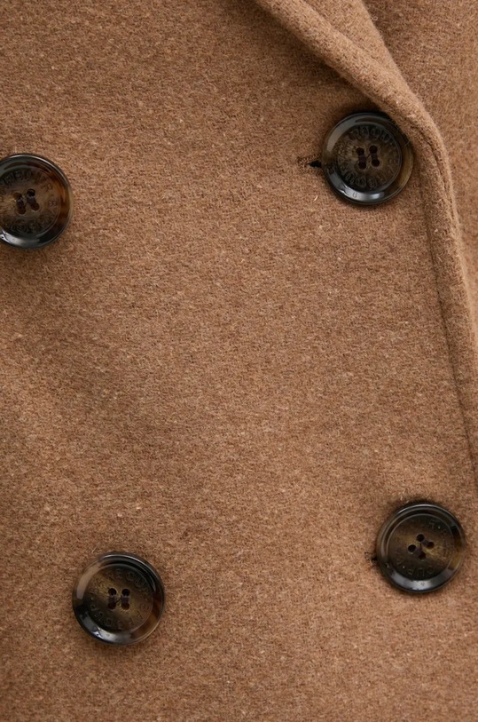 Barbour płaszcz wełniany Marylin Tailored Wool Coat LWO0236 brązowy