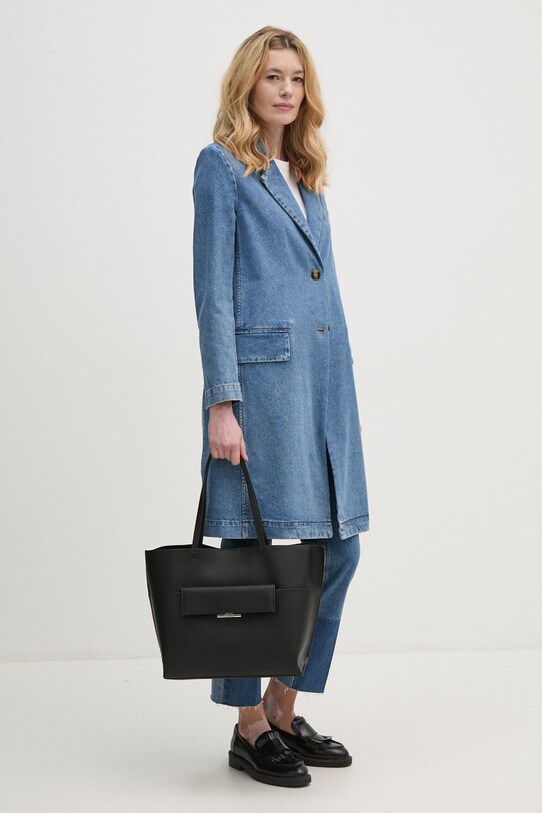 Джинсовый плащ Sisley джинс голубой 2UKKLN04I
