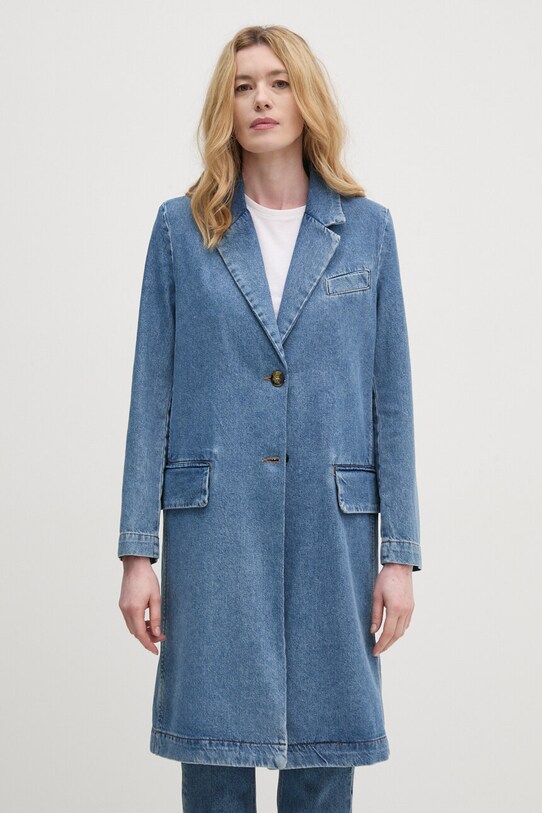 Джинсовый плащ Sisley 2UKKLN04I голубой AW24