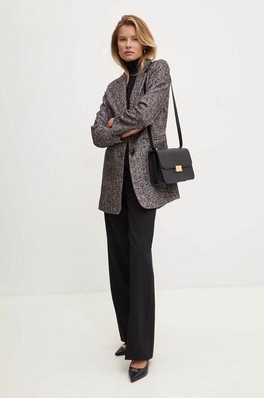 Sisley palton din lana 2LEYLN04P gri AW24