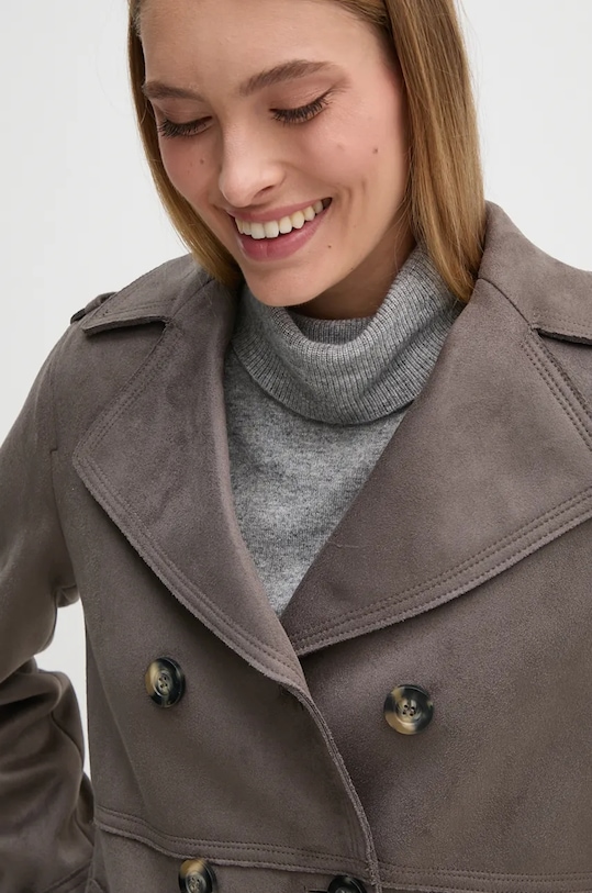 Kabát Sisley sivá 20AZLN04H