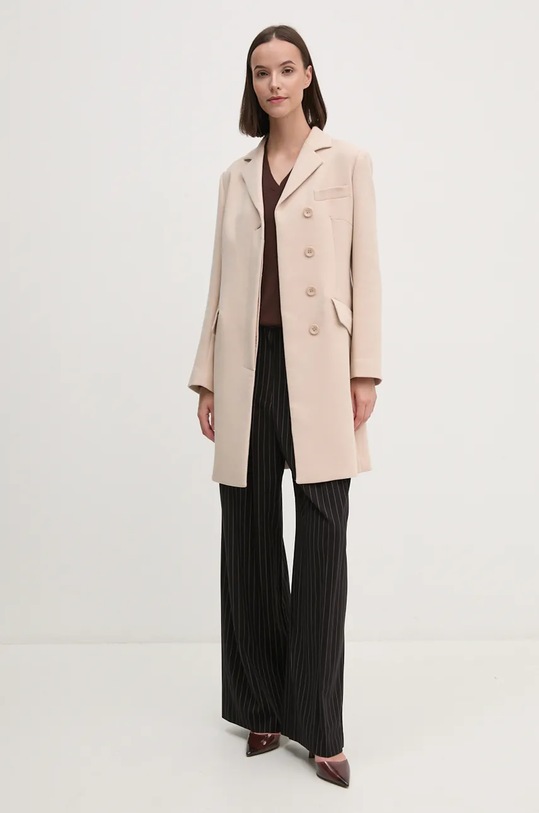 Sisley cappotto 22GWLN04G beige AW24