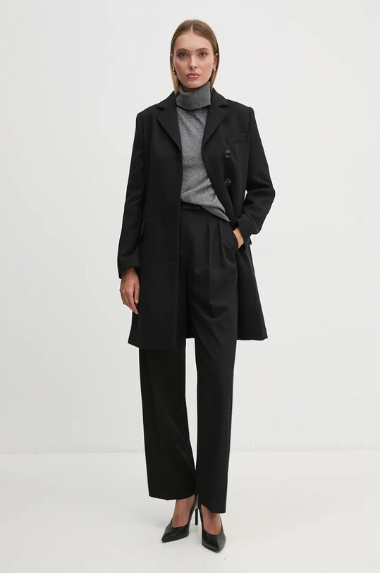 Kabát Sisley 22GWLN04G čierna AW24
