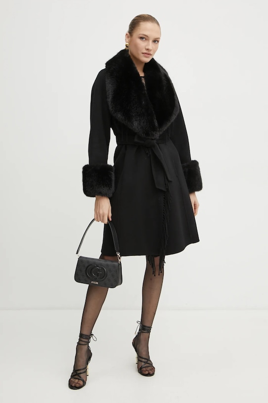 Vuneni kaput Marciano Guess LILIANA za prijelazno razdoblje crna 4BGL10.7125A