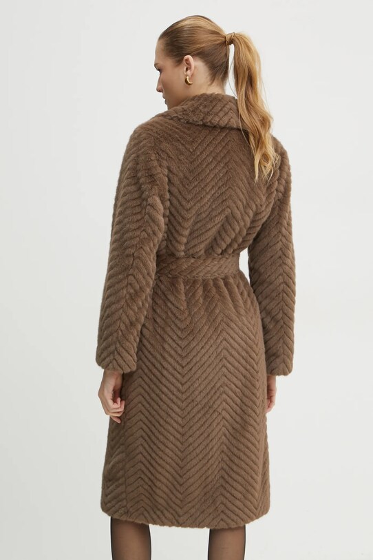 Odzież Marciano Guess płaszcz CLAIRE 4BGL33.7206A brązowy