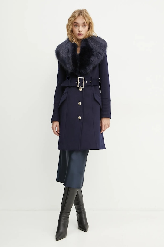 Vuneni kaput Marciano Guess LORETA vuna mornarsko plava 4BGL04.1799Z