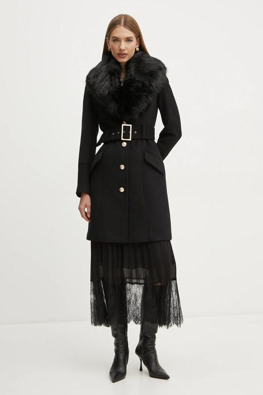 Vlněný kabát Marciano Guess LORETA 4BGL04.1799Z černá AW24