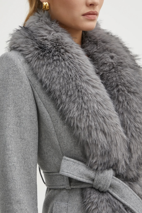 Vlnený kabát Marciano Guess VALERIE 4BGL09.9957Z sivá