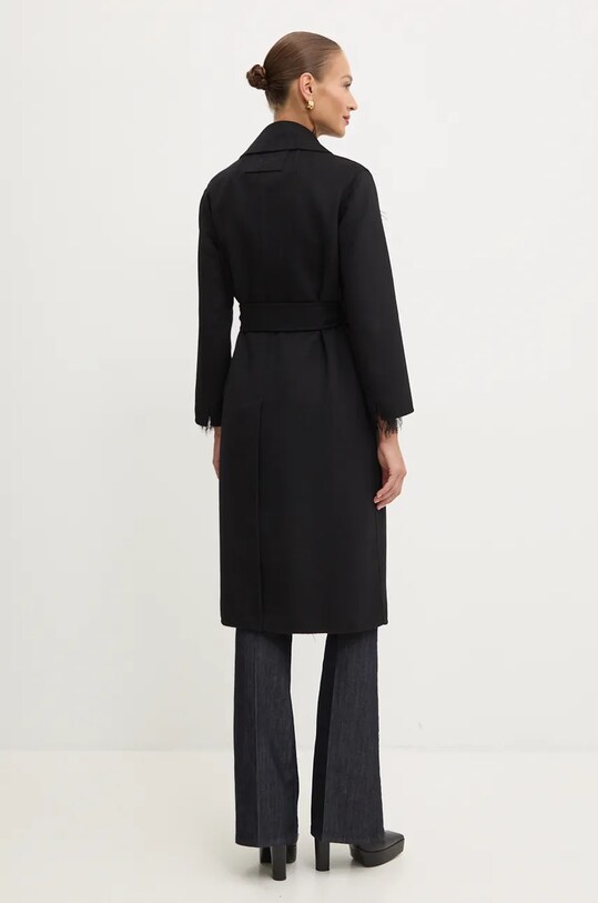 Îmbrăcăminte Twinset palton de lana 242TP2065 negru